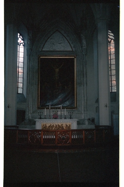 Altar and altar of the Tallinn Oleviste Church in the land of the altar