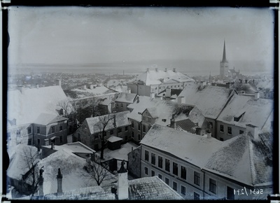 General view of the city towards the church of Oleviste and the sea.  duplicate photo