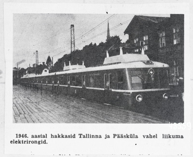 Elektrirong Tallinn-Pääsküla liinilt Tallinna jaamas.