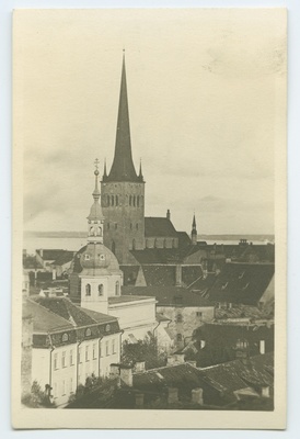 Tallinn, view of the Churches of the LORD and of the Olevis from the west.  duplicate photo