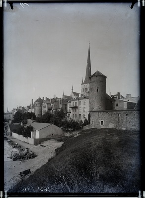 View of the Oleviste Church by Pika Street  duplicate photo