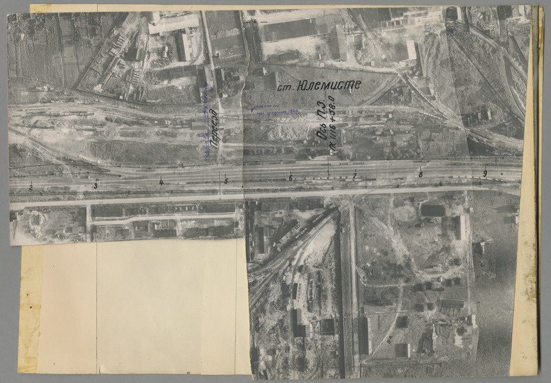 Eesti raudtee Ülemiste-Kehra liini aerofotod: Ülemiste jaam, 1954.