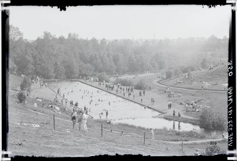 fotonegatiiv, Viljandi, Uueveski org bassein, suvitajad