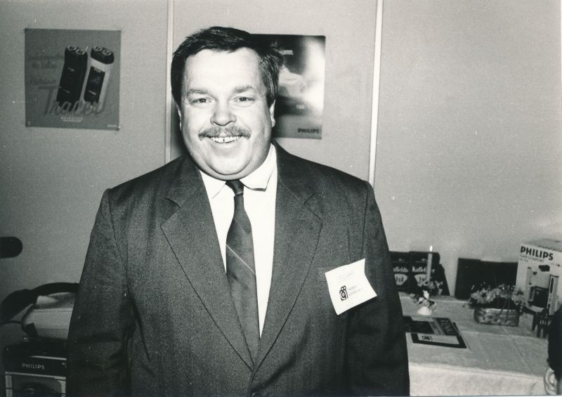 Foto. Haapsalu Äripäevad `92. Ärimees Toivo Tomingas ("Transagent"). 14.-15.02.1992.a.