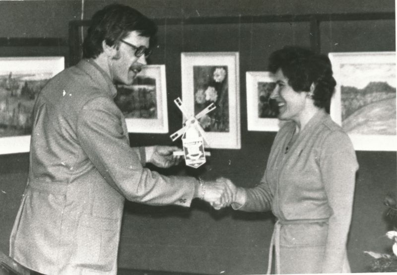 Foto. Haapsalu Koduloomuuseumi 55. aastapäeva ajaloopäev, 28.04.1984. Urmas Selirand ja Õ. Kabrits.
