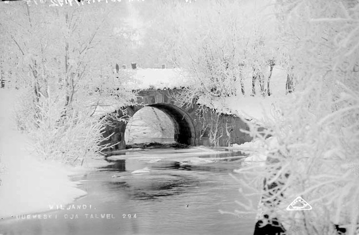 fotonegatiiv, Viljandi, Uueveski oja talvel