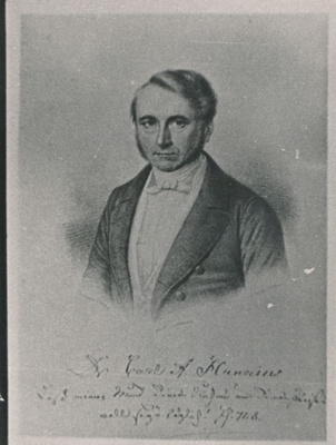 Foto. Carl Abraham Hunnius (1797 - 1851). Reprodutseeris Hans Alver. 1968.  duplicate photo