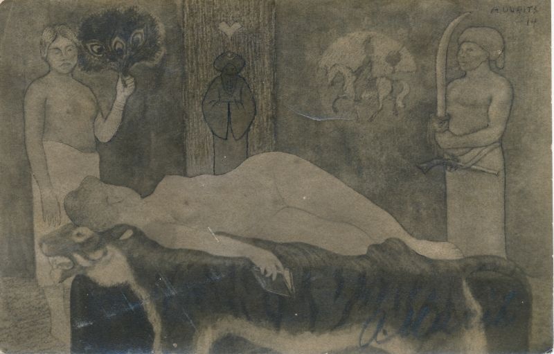 Foto. Ants Laikmaa õpilase A. Uuritsa teos "Haaremis", 1914. Koopia.