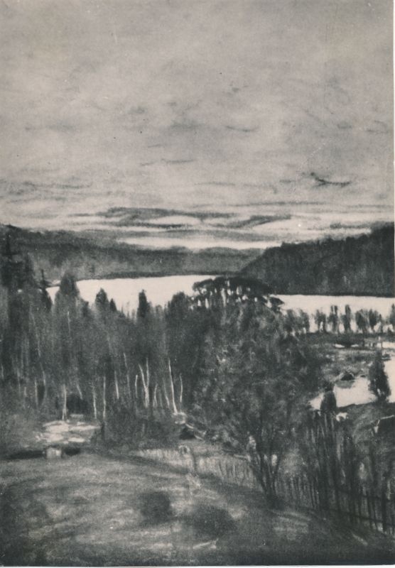 Fotokoopia. Ants Laikmaa maal "Soome maastik", pastell. u 1907 - 1908.