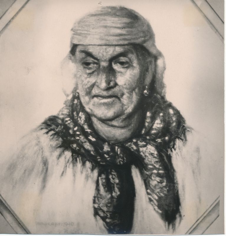 Fotokoopia. Ants Laikmaa maal "Mia padrona", pastell. 1910. koopia.
