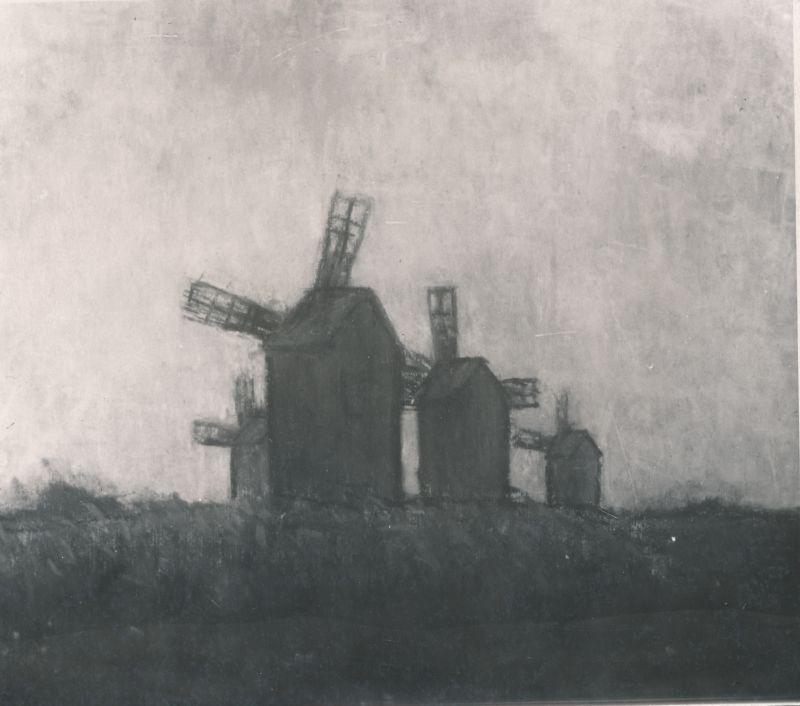 Foto. Fotokoopiad Ants Laikmaa teostest. Maal "Võntküla veskid", 1914-1917.