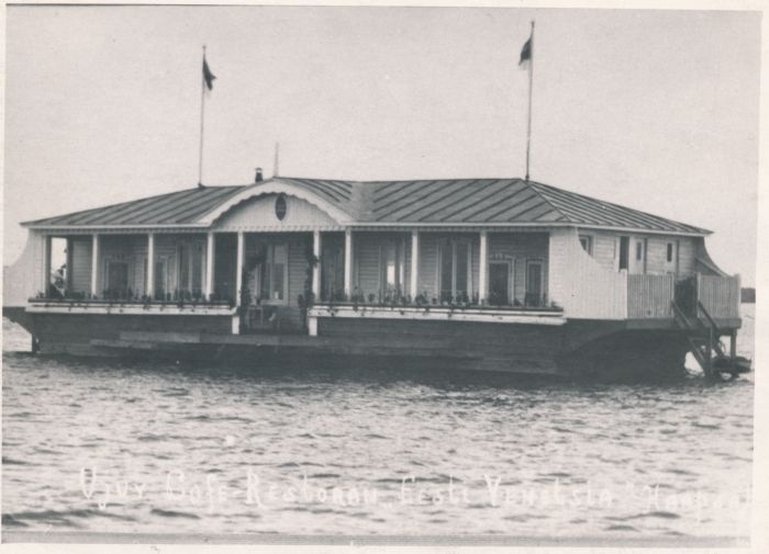 Foto. Ujuv kohvik-restoran "Eesti Veneetsia" Haapsalu lähedal ca 1926-27. 1967. Ü. p. M. Arro.