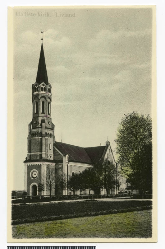 Postcard, Halliste Church