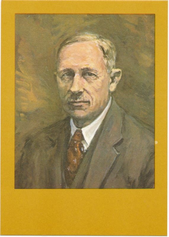 Fotopostkaart.  A.H.Tammsaare portree. Kunstnik G.Raud. Foto S.Migdal.