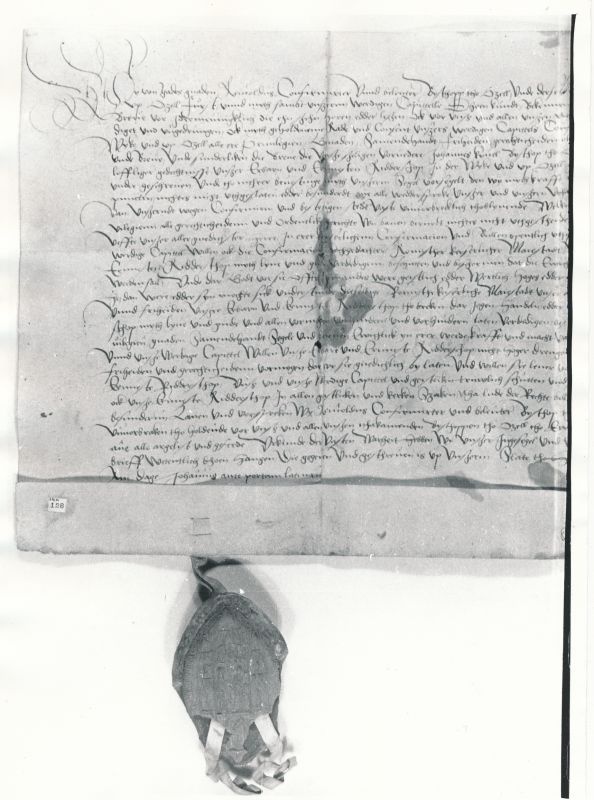 Fotokoopia. Saare-Lääne piiskopi Reinholdi (Reinholdus) kinnituskiri Saare-Lääne rüütelkonna privileegide kohta. Haapsalu, 6.mai 1539. Pärgamentürik (orig.).