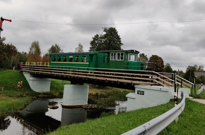 Railway bridge Avijõel on the narrow-minded railway track of Sonda-Mustvee rephoto