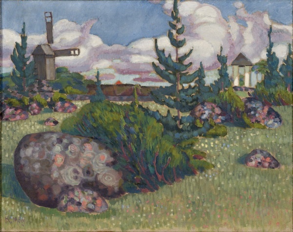 Landscape with wind