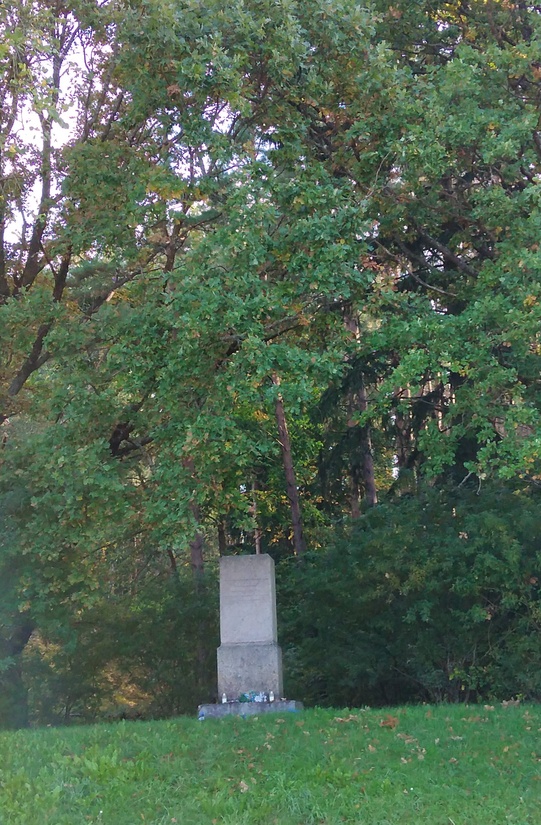 German occupation in Estonia. The monument of the War of Independence in Reola. rephoto