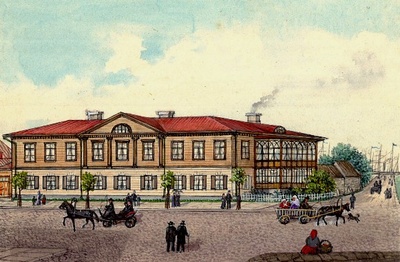 The corner of Narva highway and New-Sada Street  similar photo