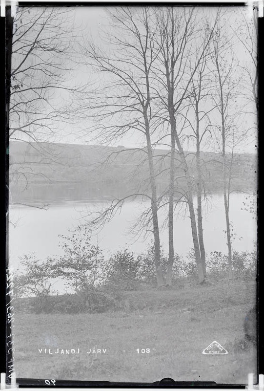 fotonegatiiv, Vaade Viljandi järve kaldalt järvele, vastaskaldale