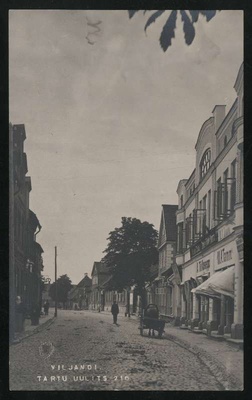 Postcard, Viljandi, Tartu tn  duplicate photo