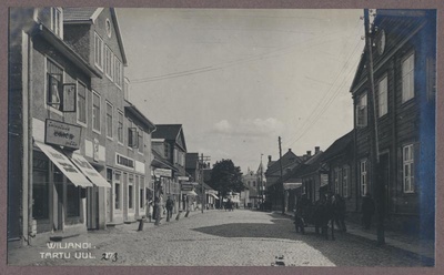 Photo, Viljandi, Tartu tn start part by Tallinn tn, approx. 1930  duplicate photo