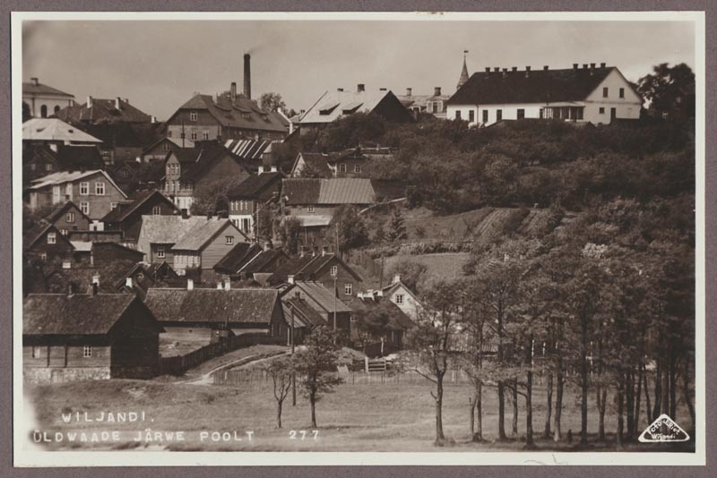 Photo by Viljandi, Tartu tn, Mäe tn and Väike tn Lake, approx. 1925