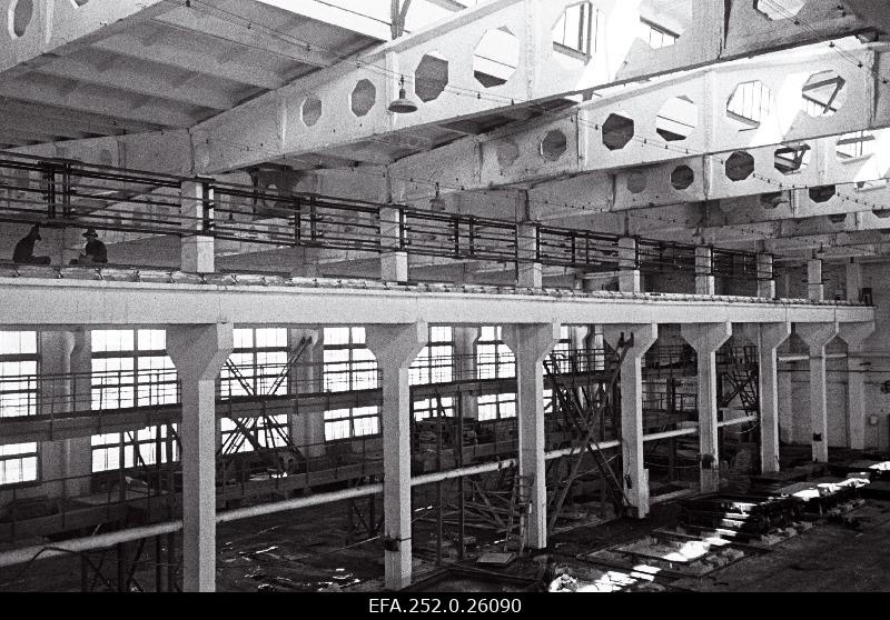 Inside view of the Pinewood Construction Materials Factory's large panel factory.