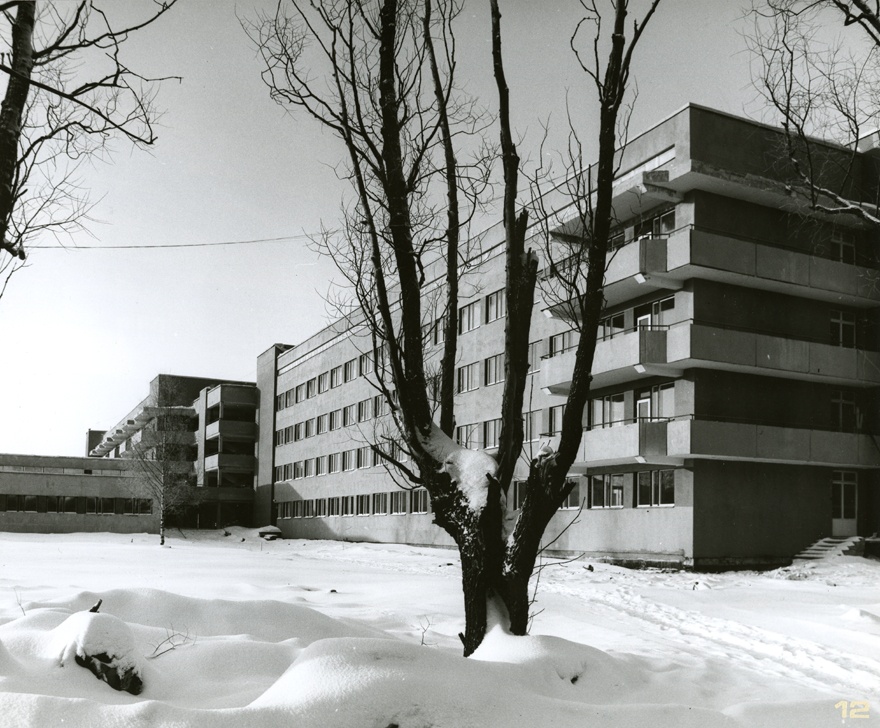 Children's Infectious Hospital in Tartu, view of the building. Architect Harri Kingo