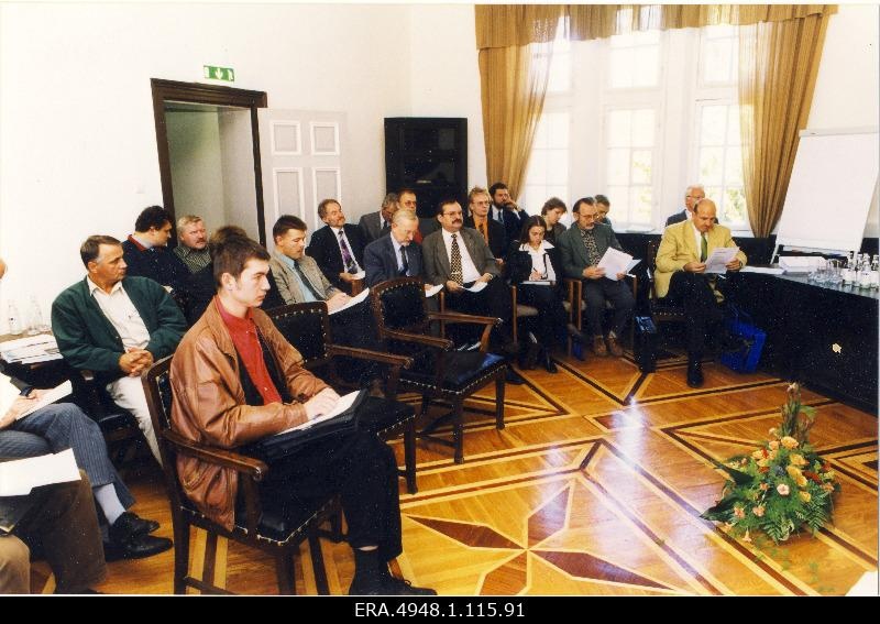 Conference "Estonian Basic Politics" in Pärnu Town Hall. The view of the hall.