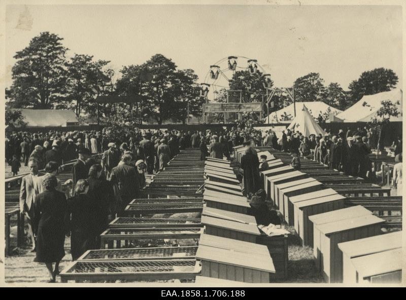 People at the Estonian Farmers' Society exhibition in Tartu