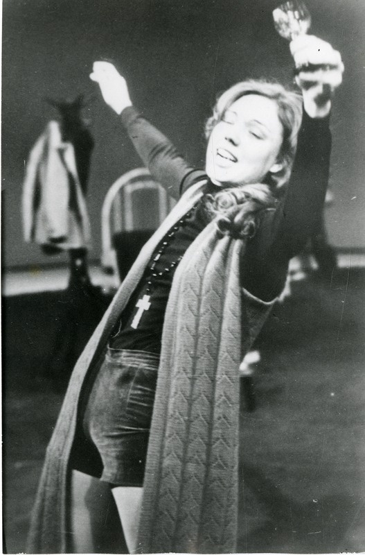 Tiia Porss Aleksei Arbuzovi näidendis "Julmad mängud". 1978. a.