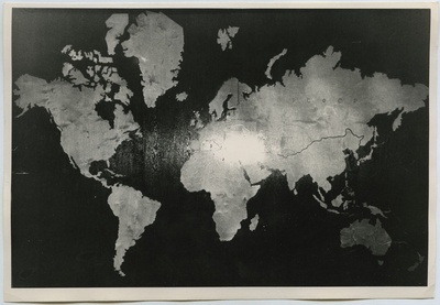 Tallinna Vineeri- ja Mööblivabrik, maailmakaart direktori kabineti seinal.  duplicate photo