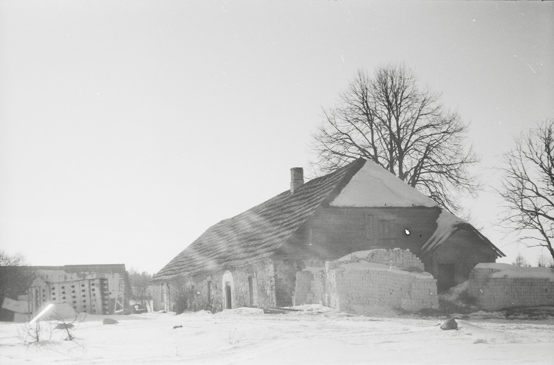 negatiiv, Viljandimaa, Pahuvere koolimaja 1960 F A.Kiisla