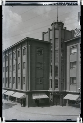 klaasnegatiiv, Viljandi, hotell-restoran EVE, Tartu-Lossi tn nurk, 1939 F: T. Parri  similar photo