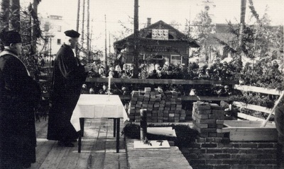 Ceremony of the installation of cornerstone in the building of the Võru Department of Eesti Pank  similar photo