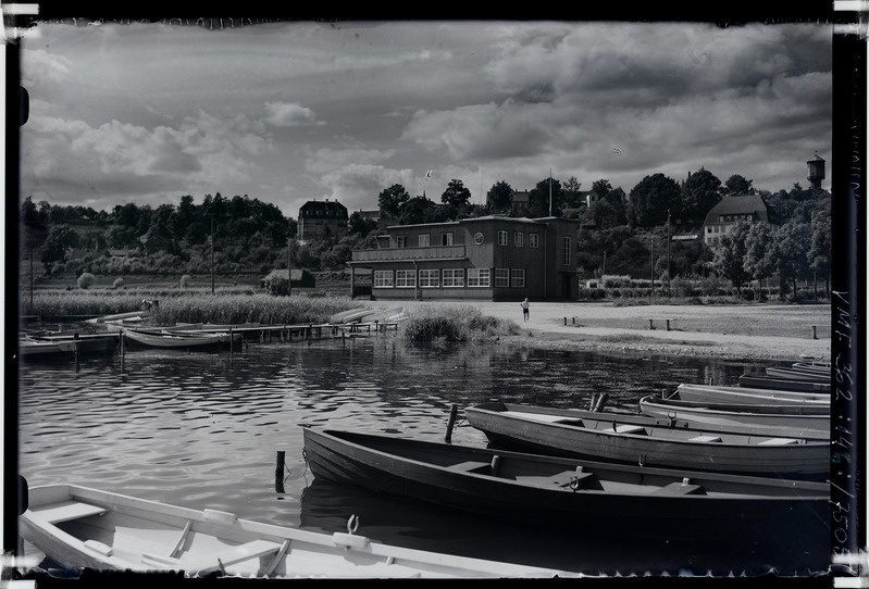 klaasnegatiiv Viljandi Veespordi- ja tenniseklubi, paadisadam, linn 1939 F T. Parri