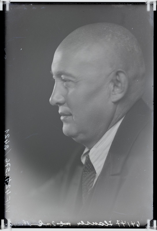 fotonegatiiv, Leopold Hansen, näitleja, 1936, foto J. Riet