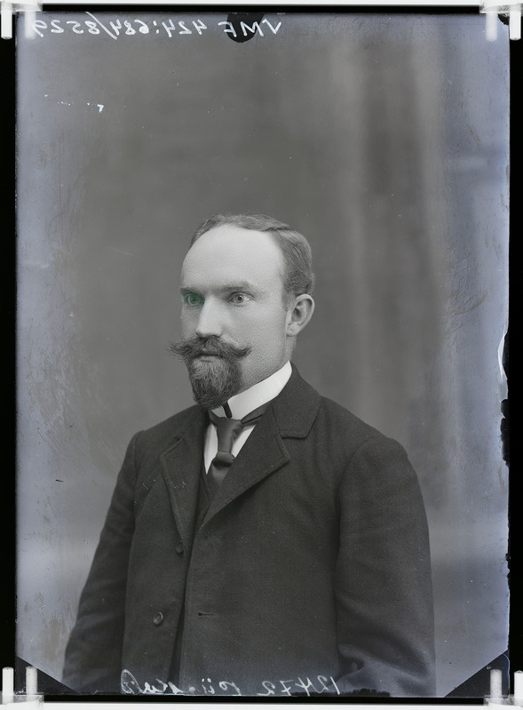 fotonegatiiv, Jaan? Piiskar, poliitik, haridustegelane, 1911, foto J. Riet