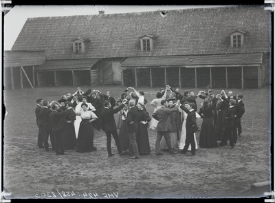 fotonegatiiv, Viljandi, grupp, Anton Õunapuu võimlemis- ja laulumängude kursus, 1908, foto J. Riet  duplicate photo