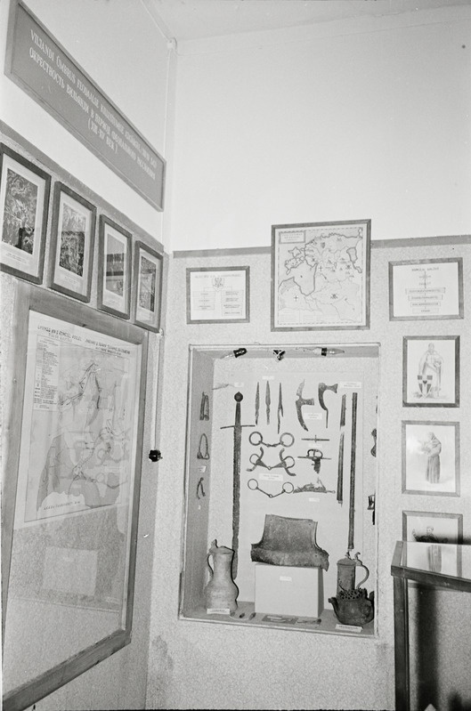 fotonegatiiv, Viljandi muuseum, ordulossi alalt leitud esemed, 1958, foto L. Vellema