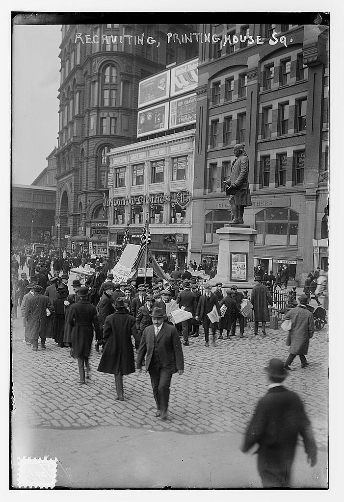 Recruiting, Printing House Sq. (loc)