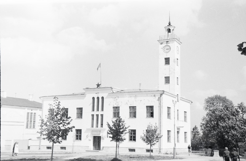 fotonegatiiv, Viljandi, raekoda, 1958, foto L. Vellema