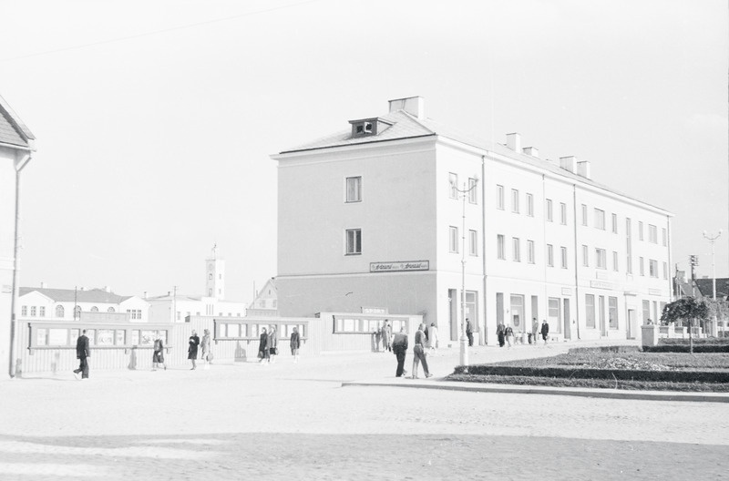 fotonegatiiv, Viljandi, Lossi tn (Kingissepa) 18/20 hoone, 1958, foto L. Vellema