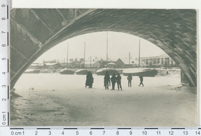 Dorpat, Emajõgi winter under the stone bridge and surroundings  duplicate photo