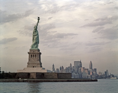 [statue of Liberty with Lower Manhattan in Background]  similar photo