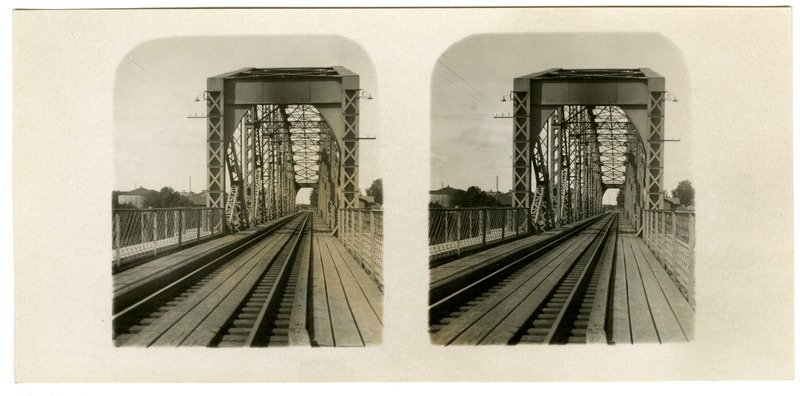 Narva raudteesild. Stereofoto. 1931.a.