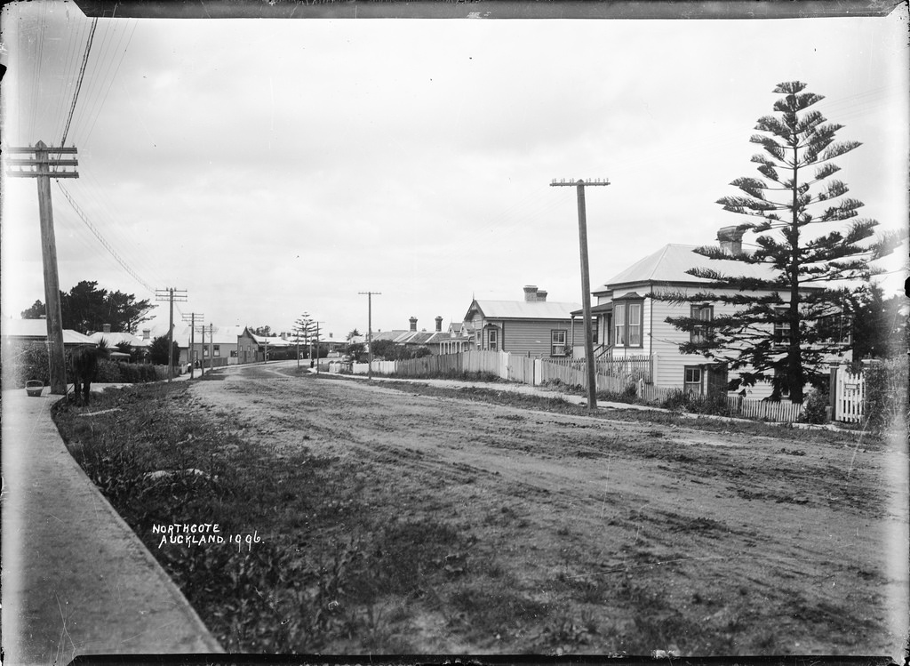 View of Queen Street, Northcote, Auckland