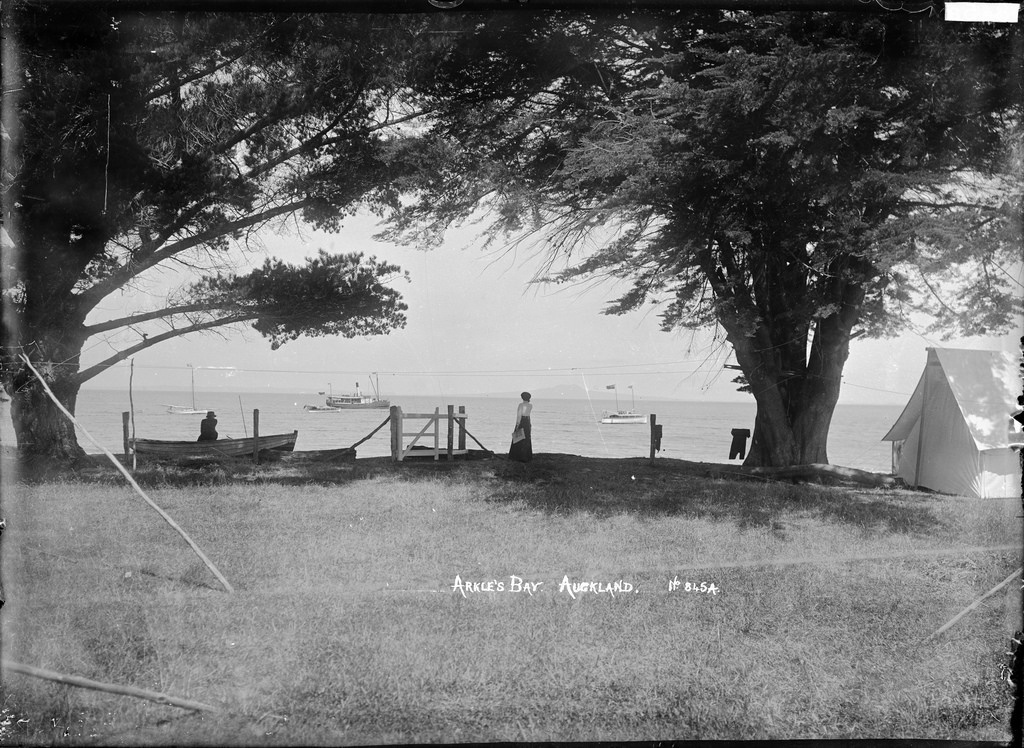 Camp site at Arkles Bay, Auckland