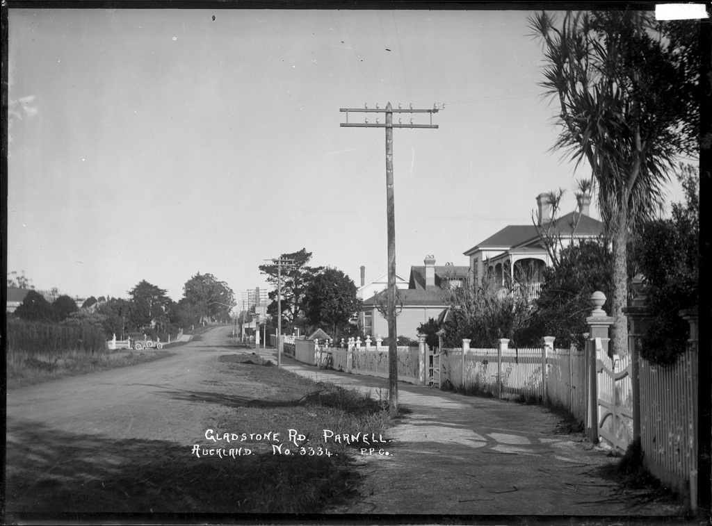 View looking along Gladstone Road, Parnell, Auckland